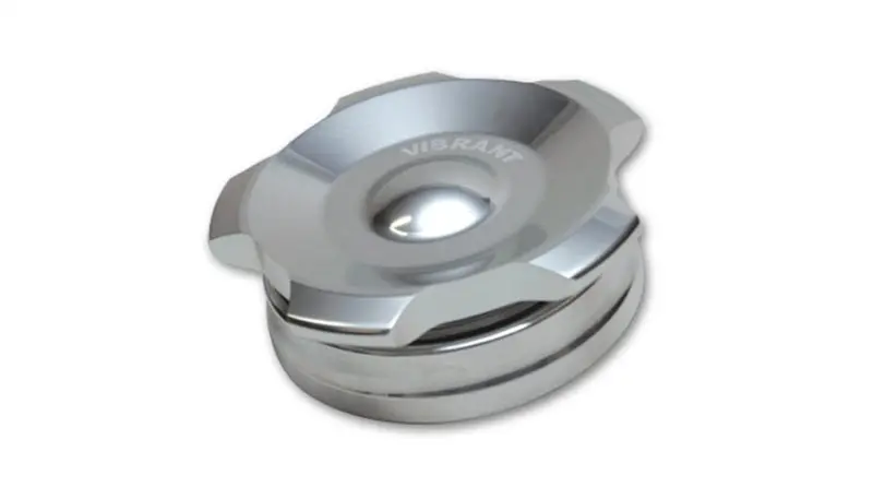Vibrant 2.75In Od Aluminum Weld Bungs W/ Polished Aluminum Threaded Cap (Incl. O-Ring) 2