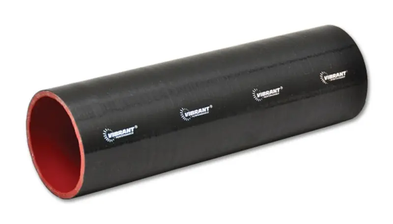 Vibrant 4 Ply Reinforced Silicone Straight Hose Coupling - 4.5In I.D. X 12In Long (Black) 1