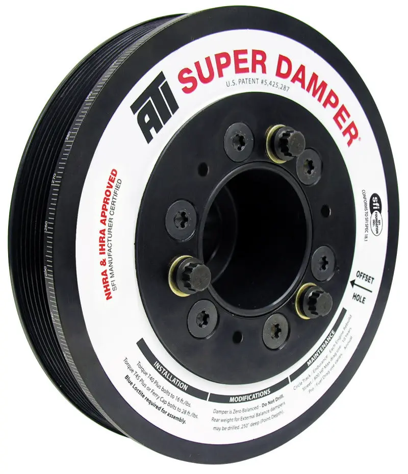 Ati Damper - 7.48In - Alum - 6 Grv - Dodge - 05-10 - 17 Per Od - Non Vvt 6.1L/392/426 - 3 Ring 1