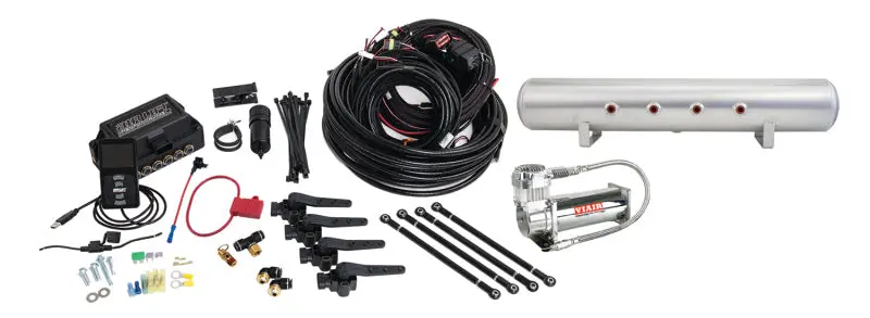 Air Lift Performance 3H (1/4 Air Line 5 Gal  Raw Aluminum Tank Viair 444C Comp) 1