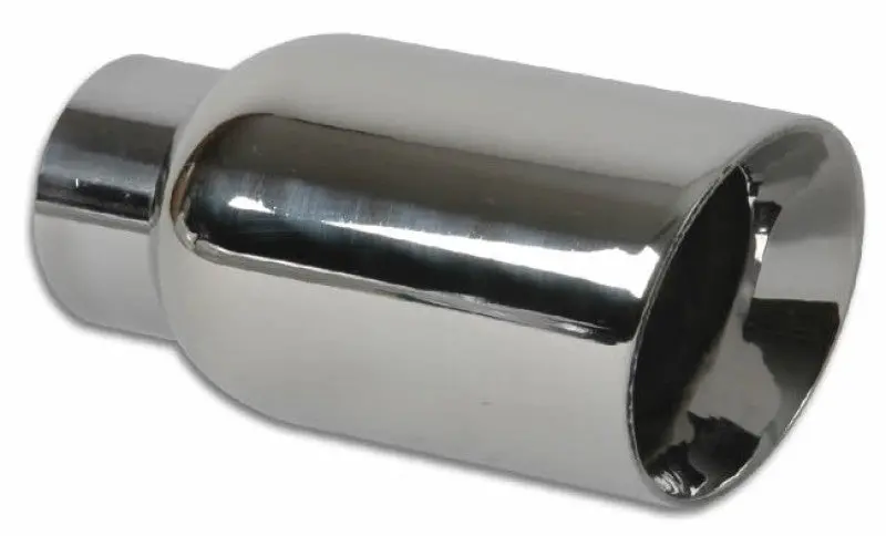 Vibrant 4In Od Round Ss Exhaust Tip (Double Wall Angle Cut Beveled Outlet) 3In. Id Inlet 2