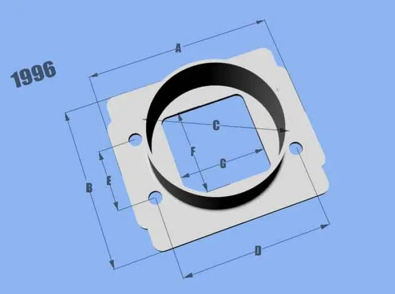 Vibrant Maf Senadapter Plate Toyota W/ Bosch Maf Sensuse W/ 3In Id Filteronly 2