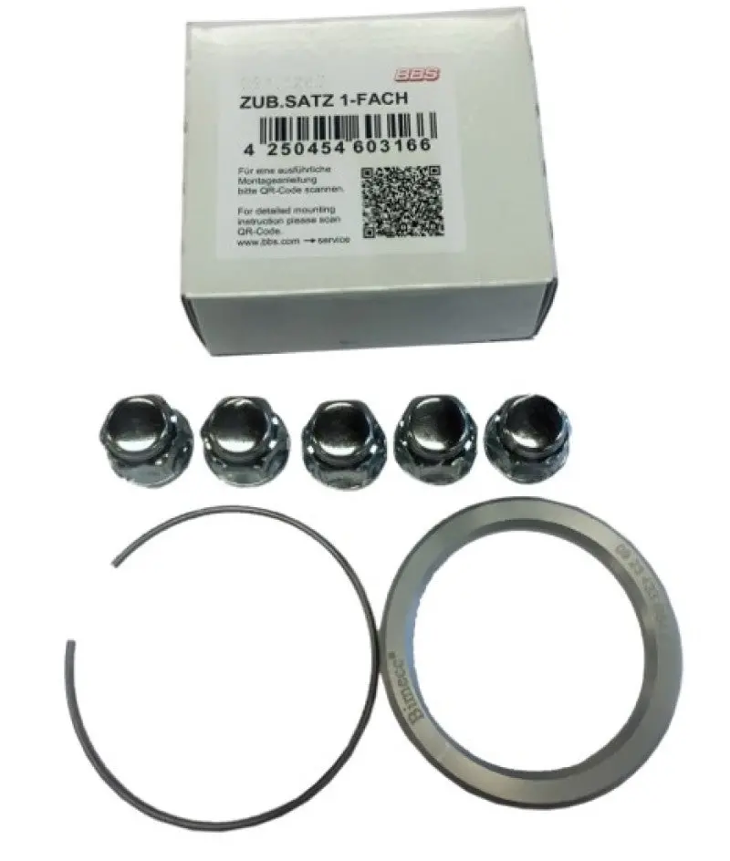 Bbs Pfs Kit - Mits / Maz / Hyun / Kia 67Mm - Includes 82Mm Od - 67Mm Id Ring / 82Mm Clip / Lug Nuts 1